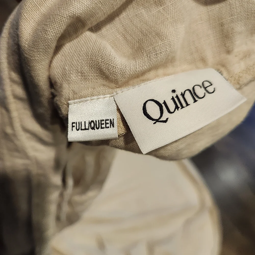 Quince European Linen Duvet Cover Full/Queen Oat NWOT